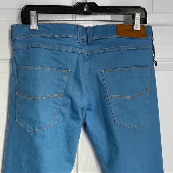 ZARA MAN BLACK TAG BLUE SKINNY PANTS - Picture 5 of 8